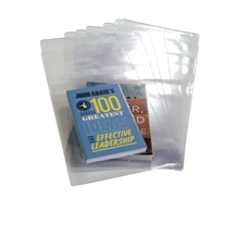 Clear Adjustable Book Covering, Spine 180mm, 180 Micron - Pack of 100