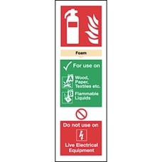Safety Signs - Fire Extinguisher Sign AFF Foam - 280 x 190mm S/A