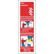 Safety Signs - Fire Blanket - 280 x 90mm S/A
