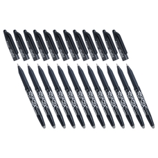 PILOT FriXion Erasable Rollerball Pens - Black - Pack of 12
