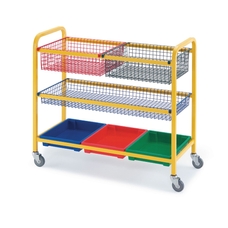 Storage Trolley with Baskets and Trays