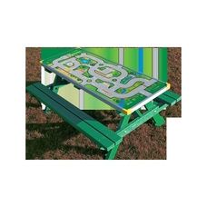 Junior Gameboard Picnic Bench - Play Town Top - Green