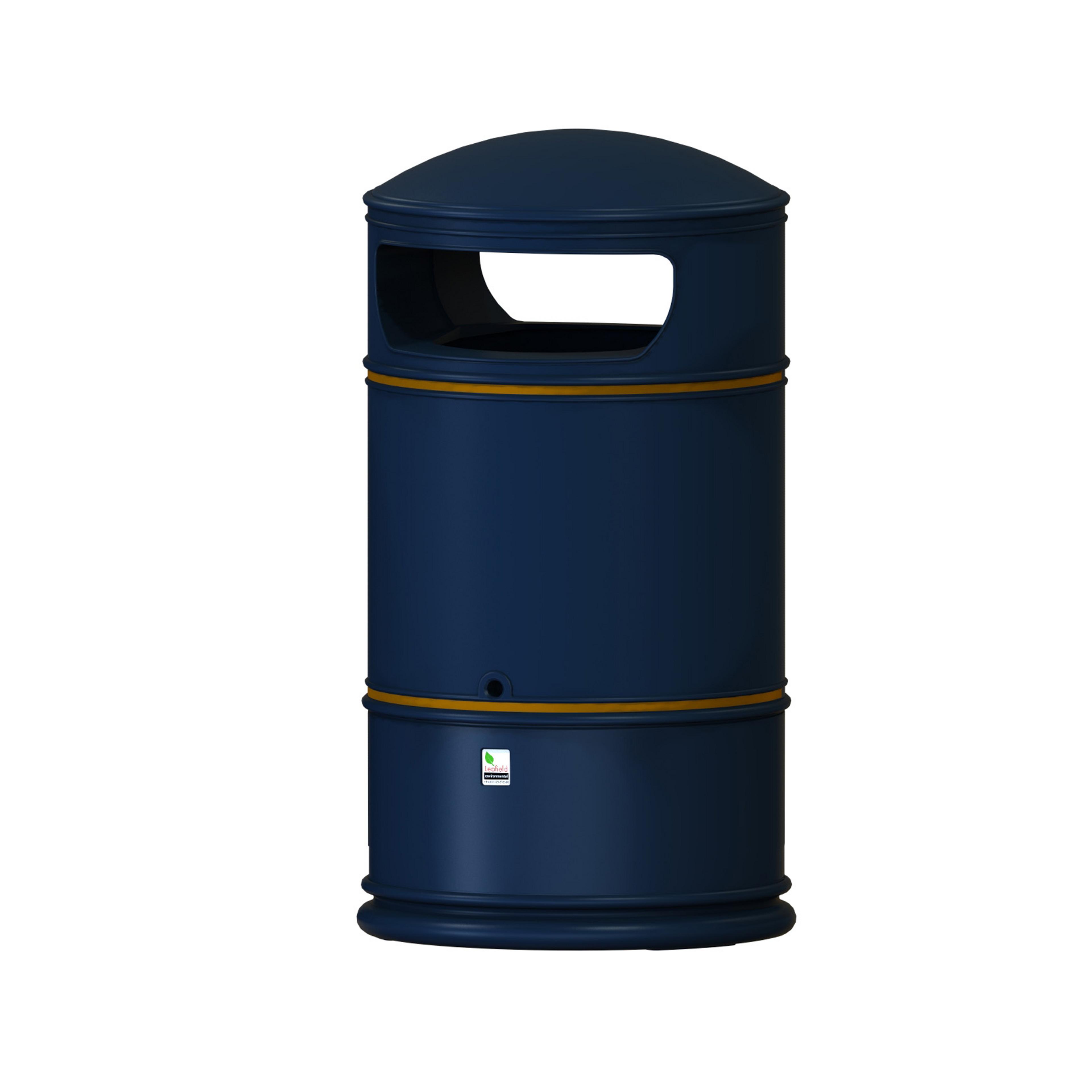 100L Heritage Lite Hooded Litter Bin - Navy