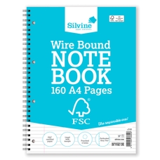 Silvine FSC Notebooks - A4 - Pack of 5 