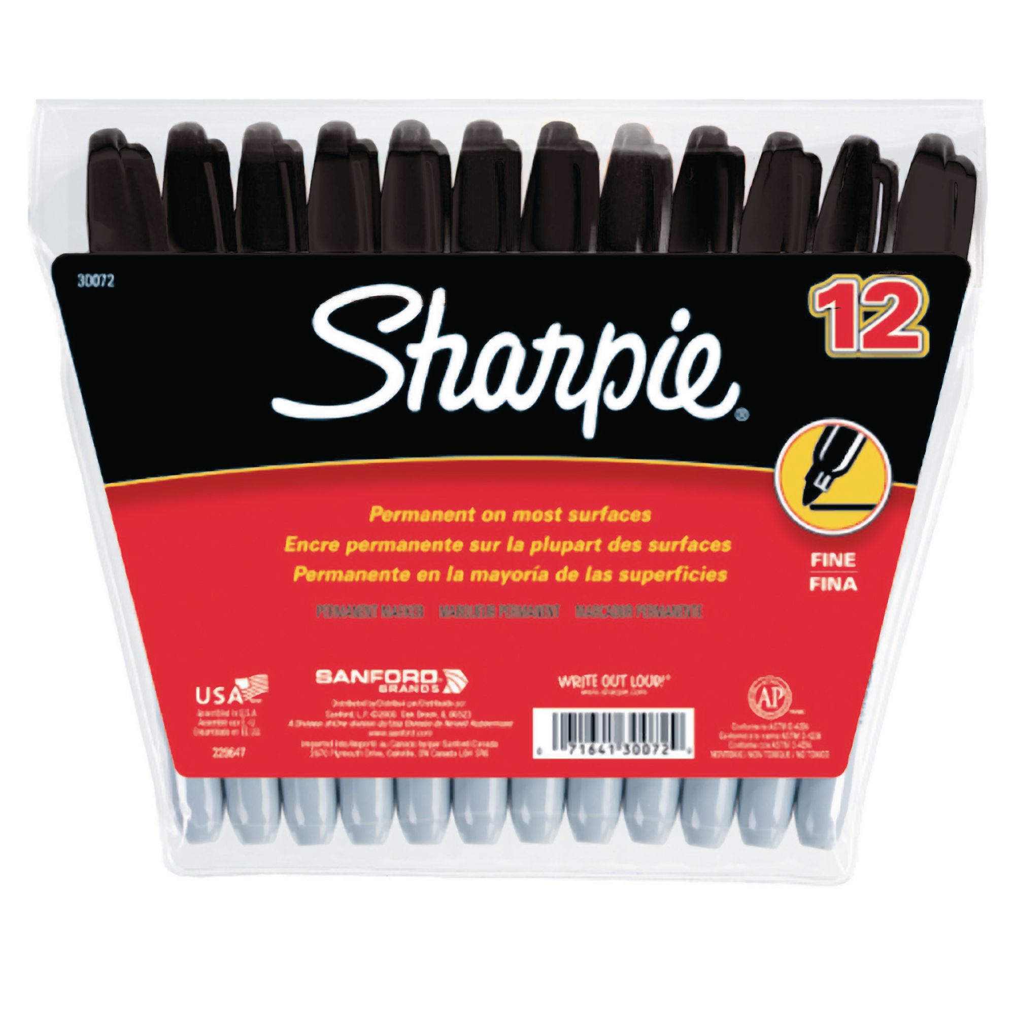 Sharpie Marker Black Pk12
