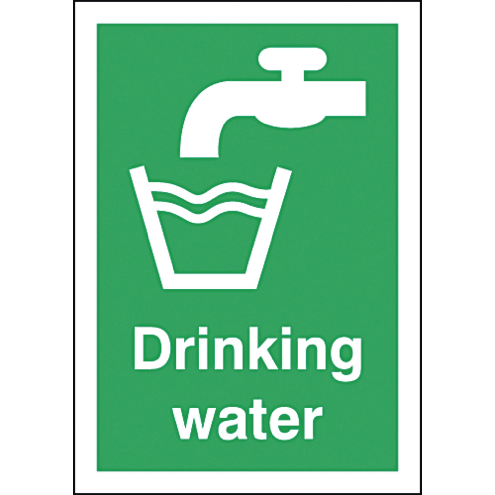 Sign Drinking Water Self Adhesive