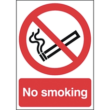 Safety Signs - No Smoking - 210 x 148mm S/A