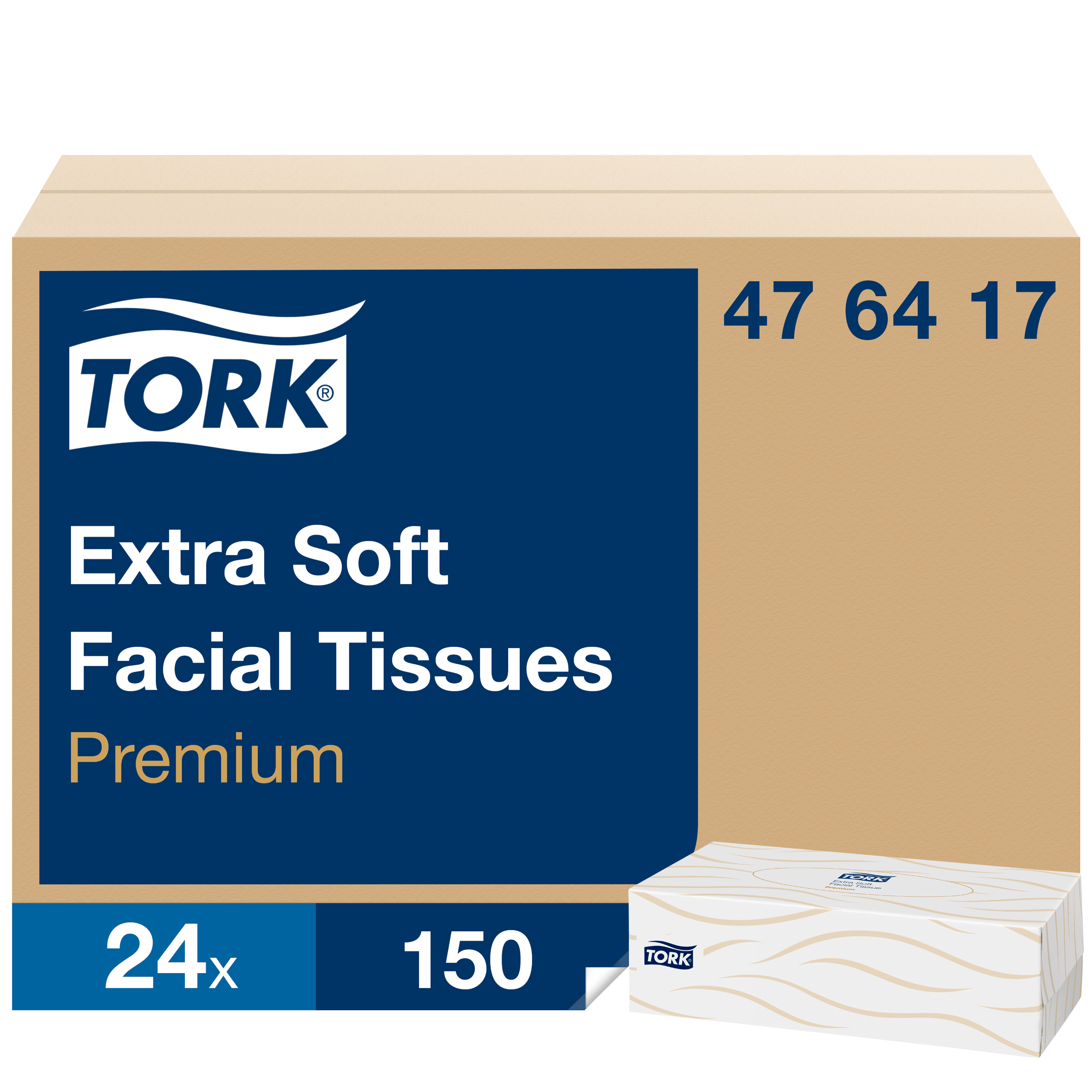 TORK Extra Soft Facial Tissues - White - Pack of 24