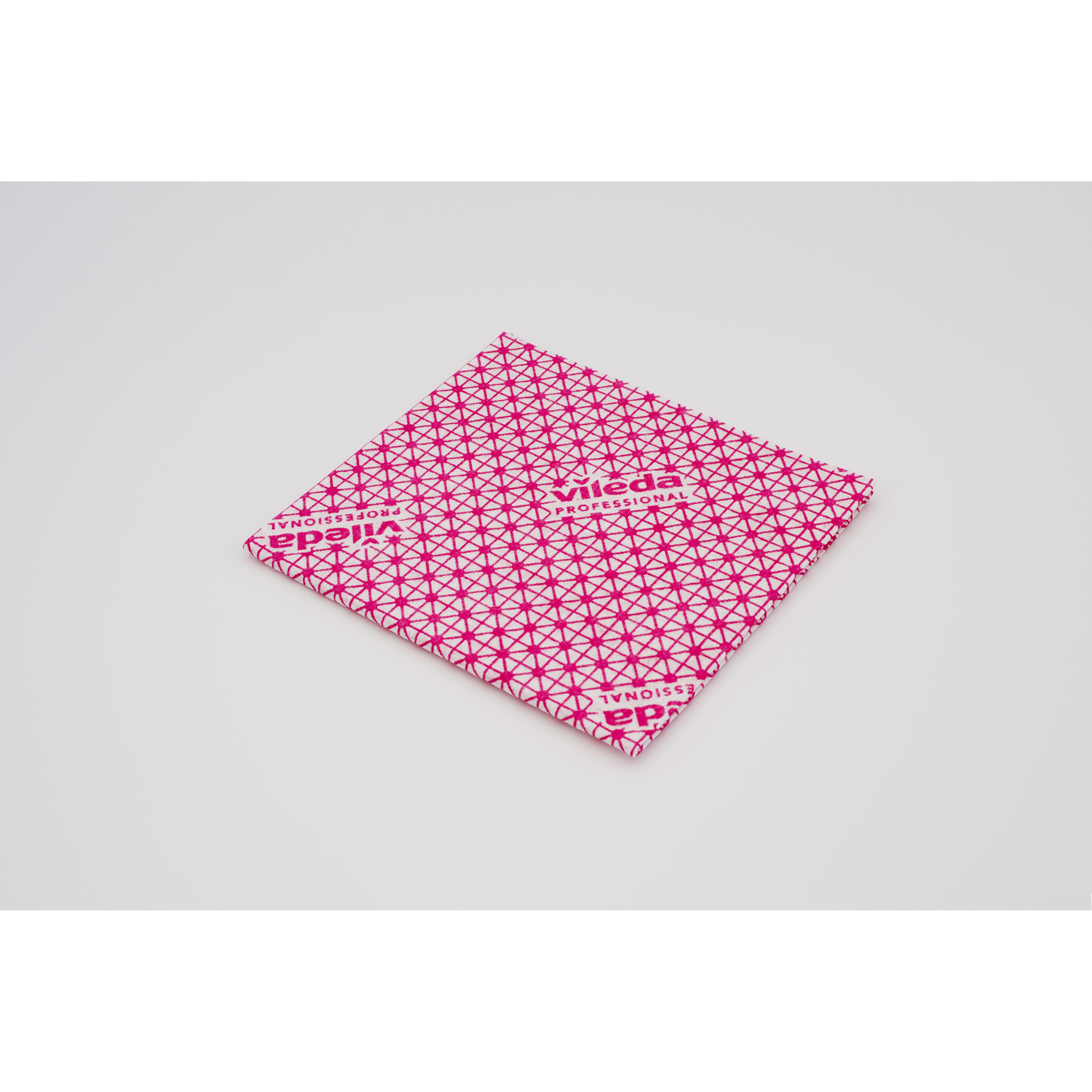 Vileda Mediumweight Wiping Cloths - Red - Pack of 10