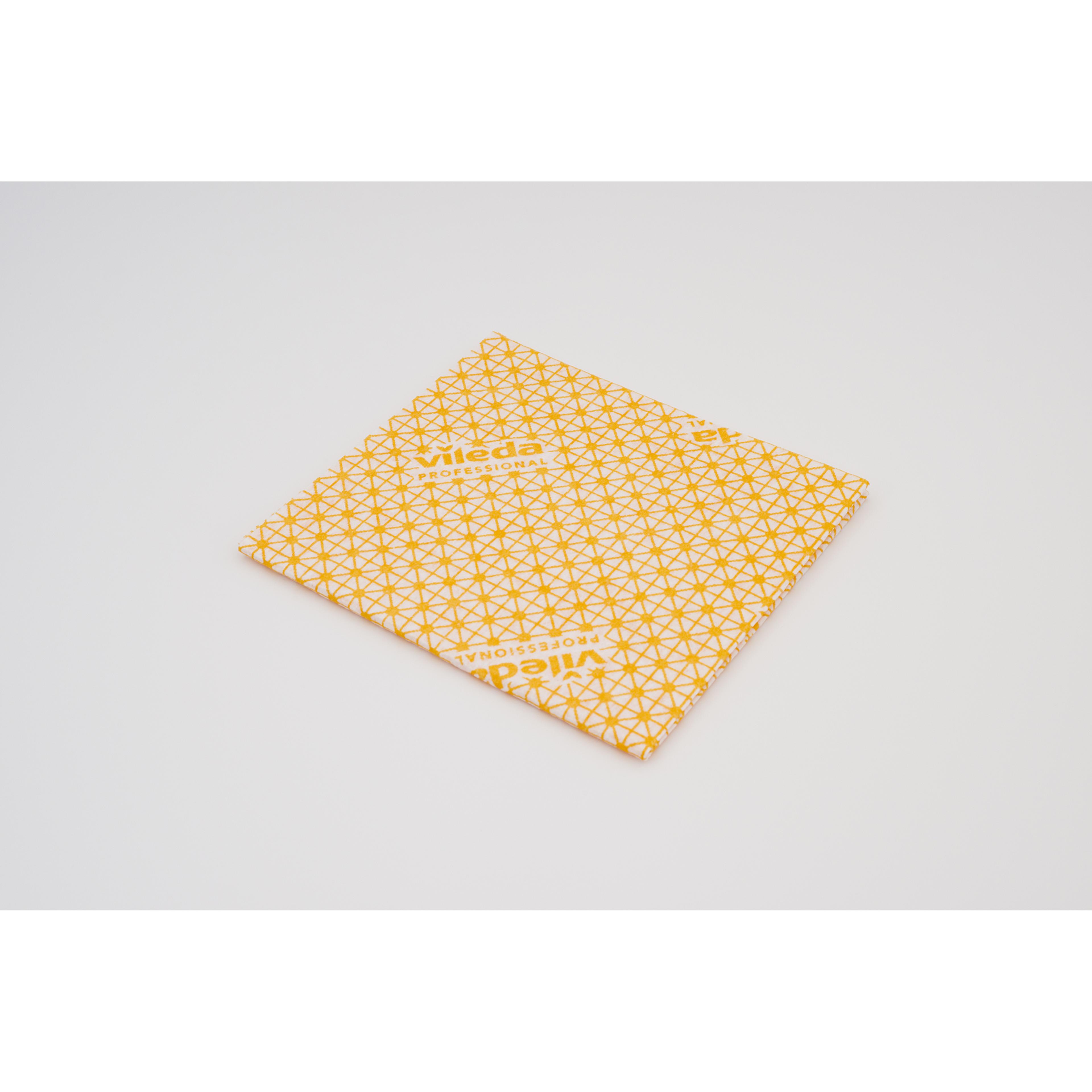 Vileda Mediumweight Wiping Cloths - Yellow - Pack of 10