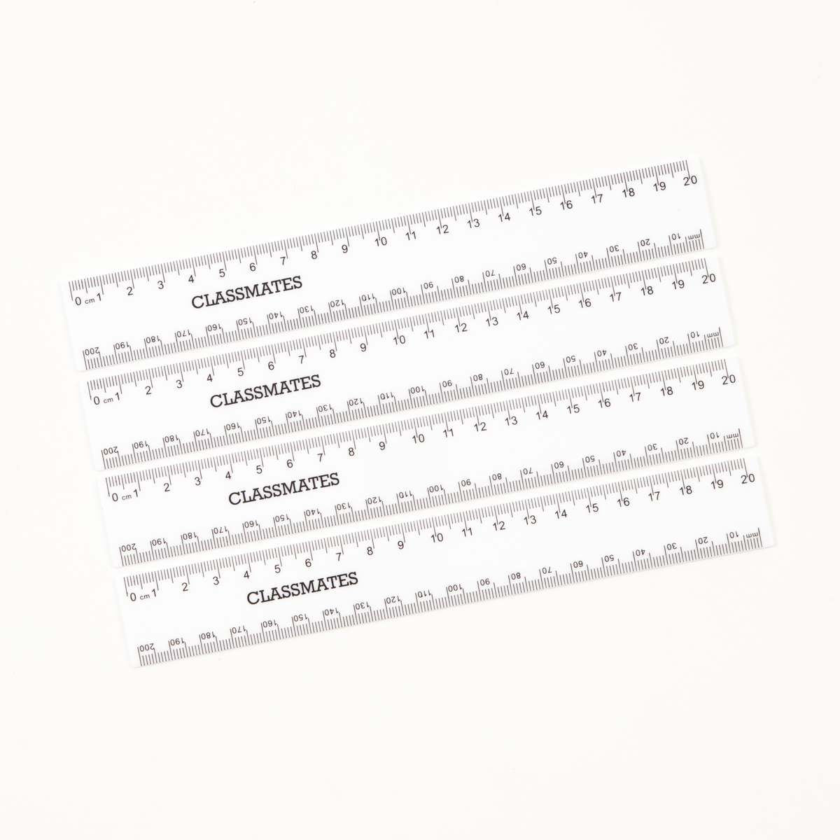 Classmates Shatter Resistant Ruler - White - 200mm/20cm - Pack of 10 ...