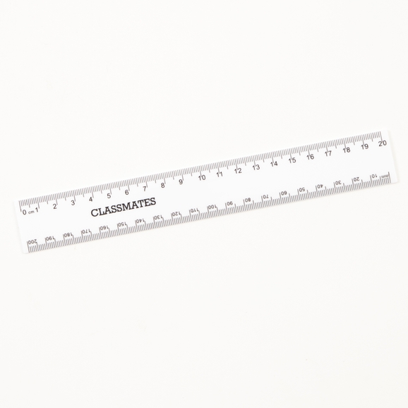Shatterproof 20cm/mm Ruler White P10