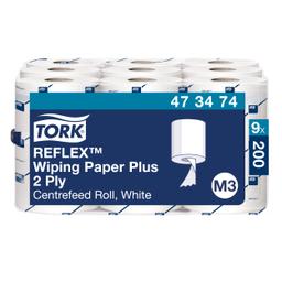 TORK Reflex Single Sheet Centrefeed Wiping Paper Plus - White - Pack of 9