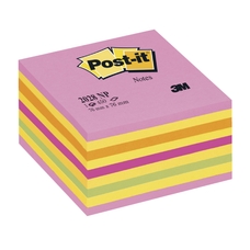 Post-it Notes Cube - Assorted Neon Pinks - 76 x 76mm