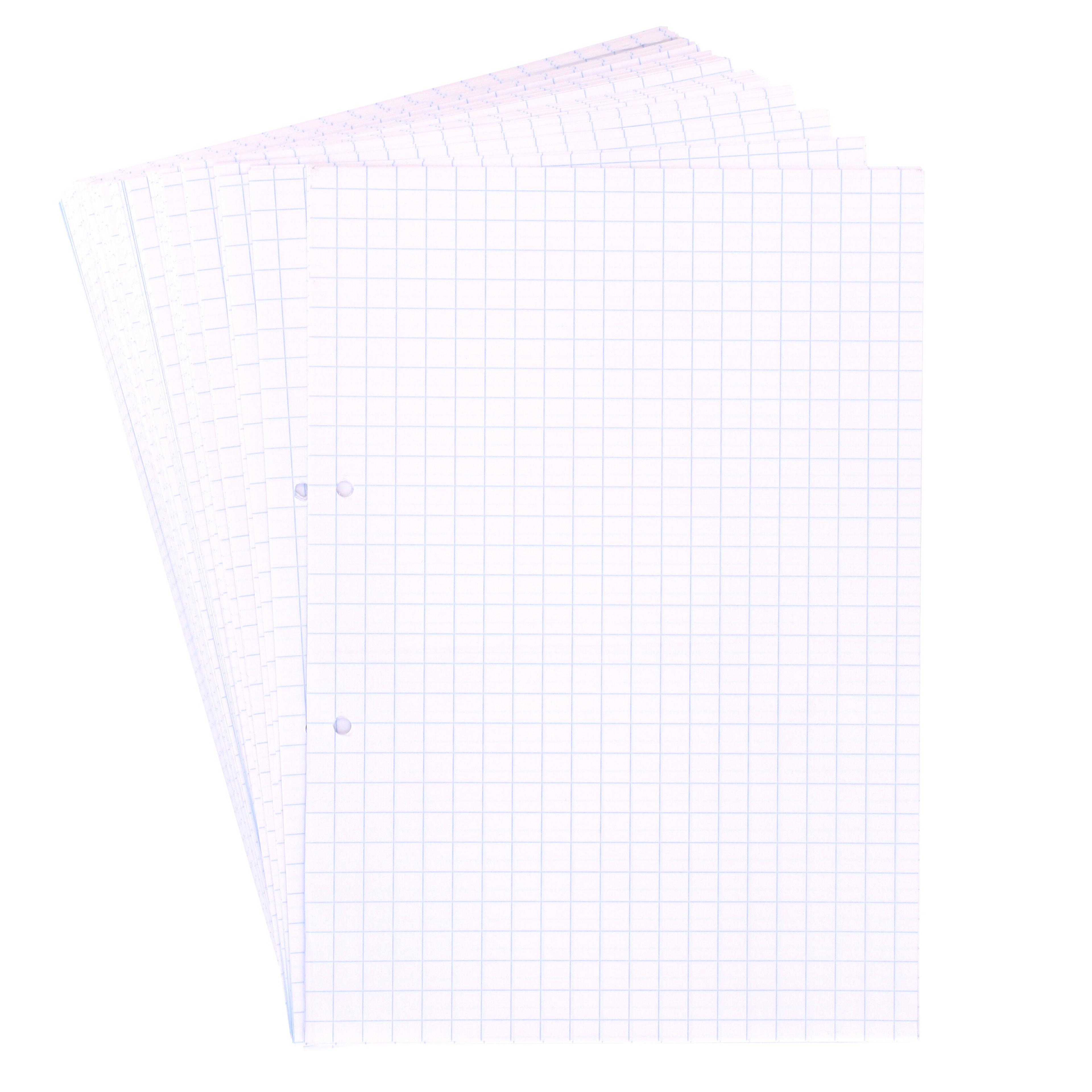 A4 Maths Paper, 10mm Squared, 2 Hole Punched - 1 Ream