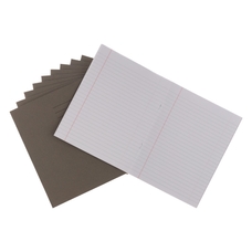 9x7" Exercise Book 80 Page, 8mm Ruled With Margin, Grey - Pack of 100