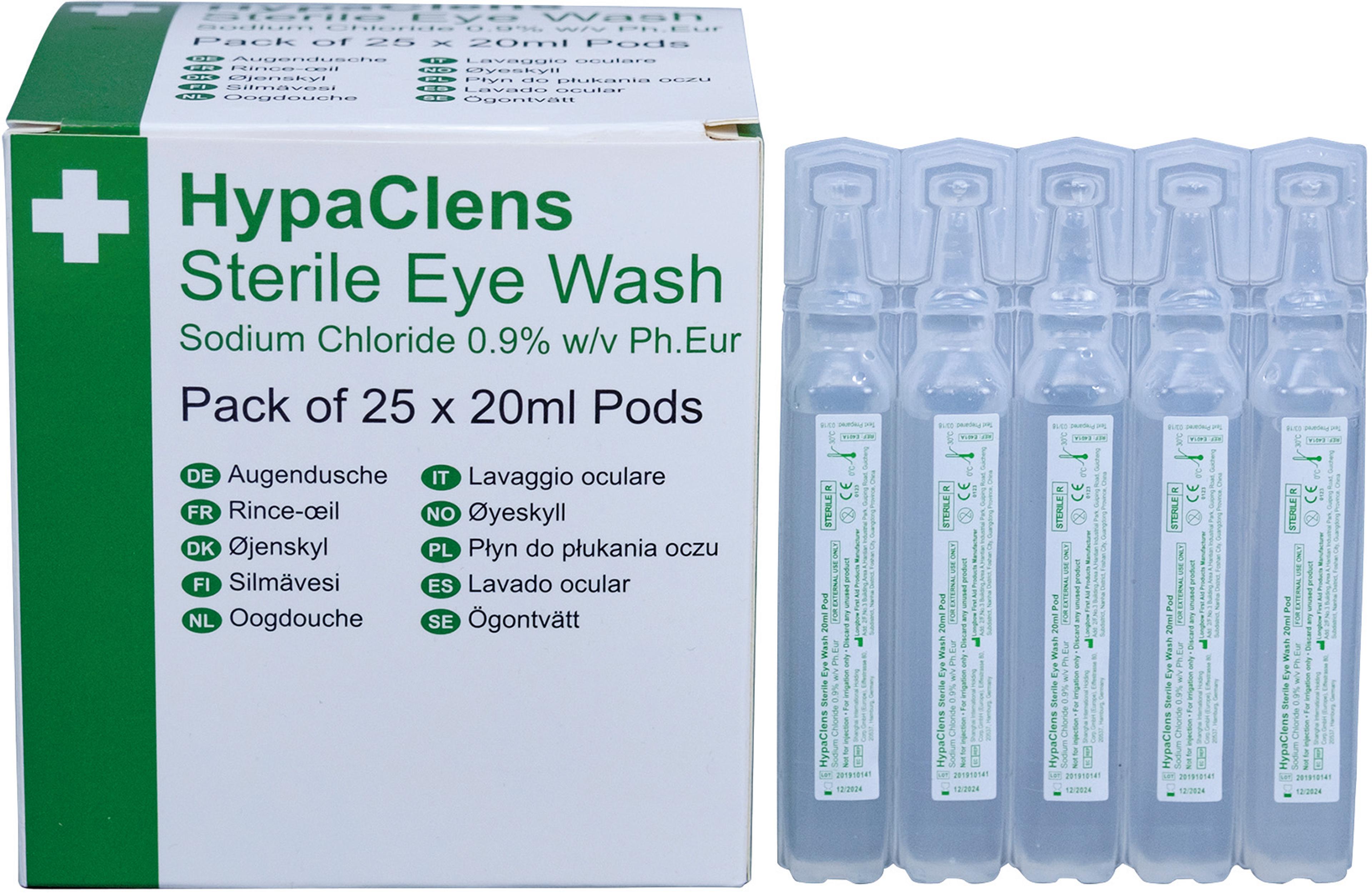 Sterile Eyewash Pods - Pack of 25