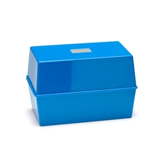 Deflecto Card Index Box - Blue - 203 x 127mm