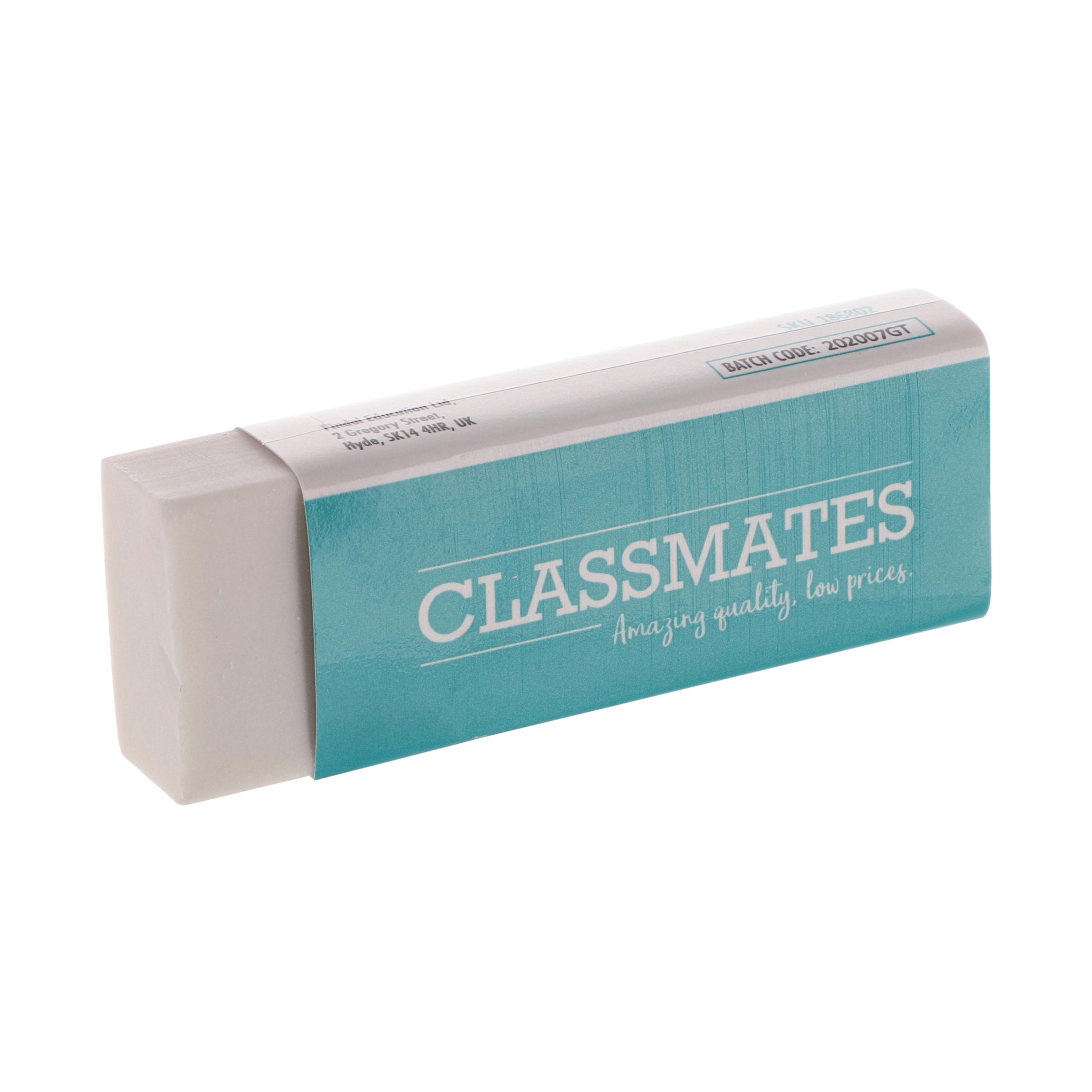 Classmates Eraser - White - Pack of 20