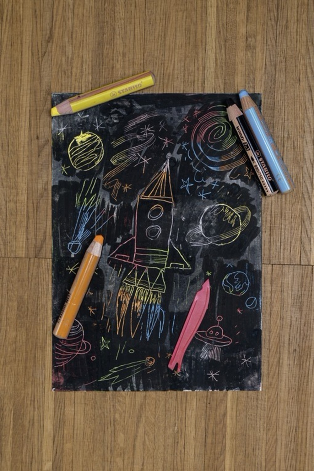 STABILO Woody 3 in 1 Colouring Pencils Wallet - Pack of 10 (+