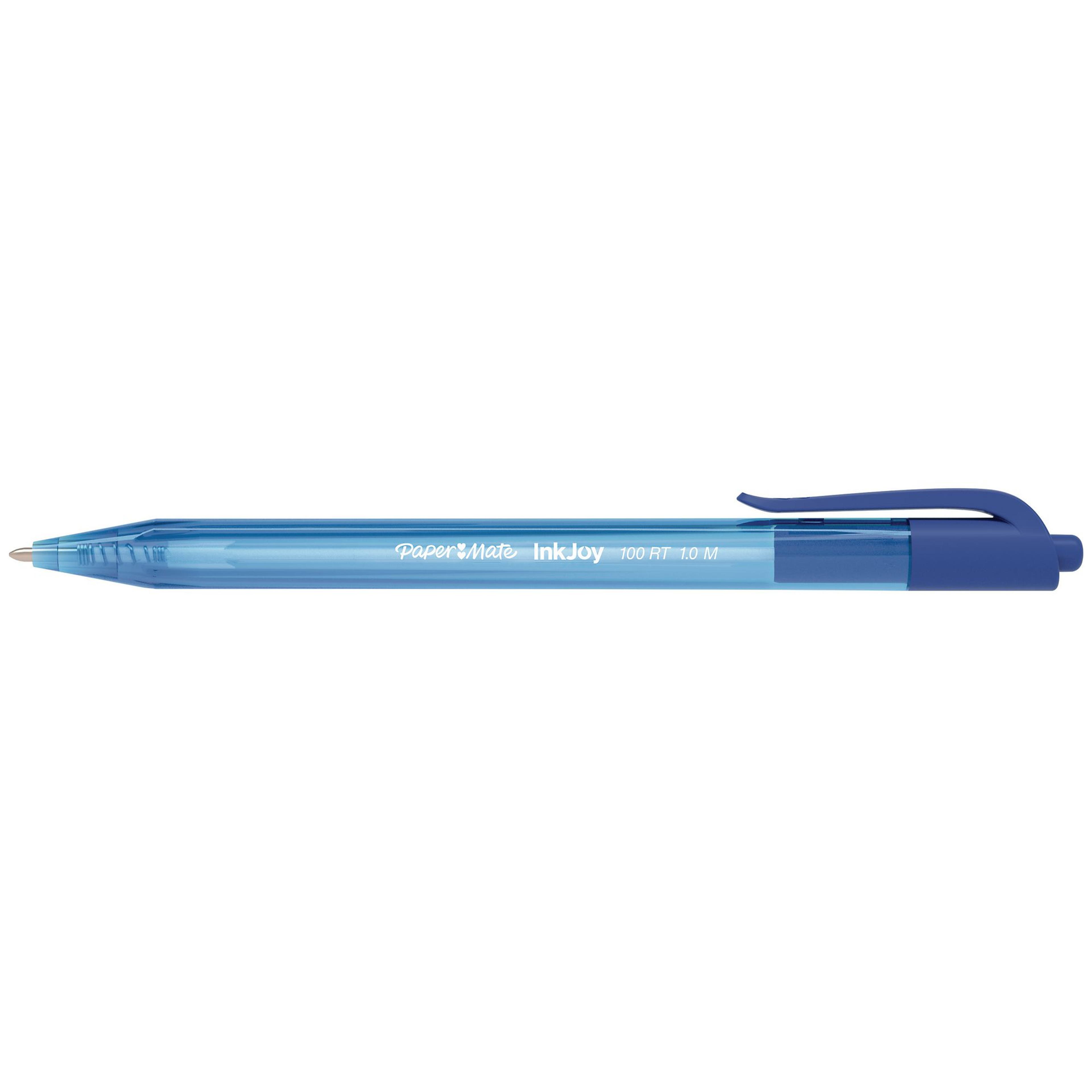Paper Mate Inkjoy 100 Ballpoint Pen - Retractable - Blue - Pack of 20