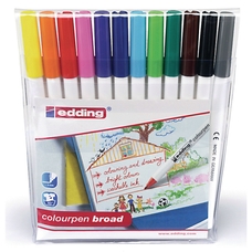 edding Broad Colourpen - Assorted - Pack of 12