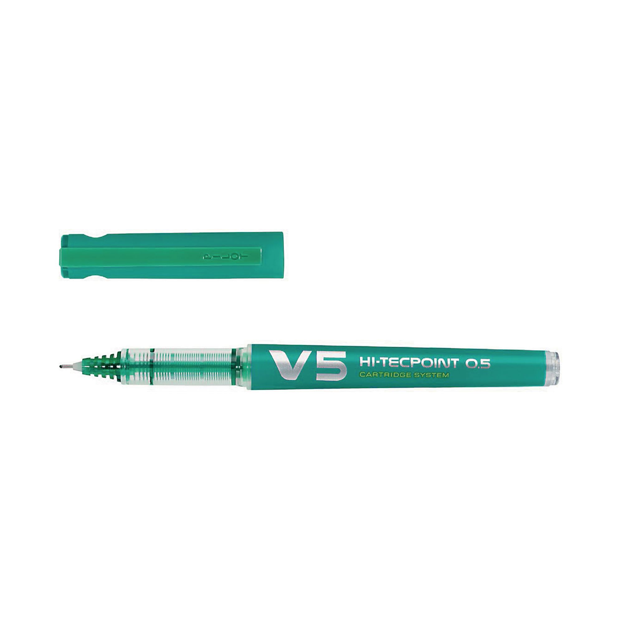 Hi-Tecpoint V5 Refillable Pen Green Pk10