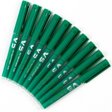 PILOT Hi-Tecpoint V5 Fineliner Pens - Green - Pack of 10