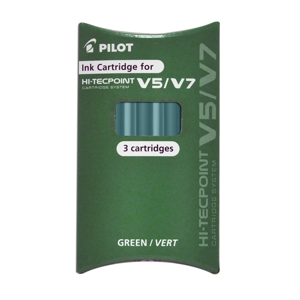 Hi-Tecpoint V5-V7 Cartridges Green Pk3