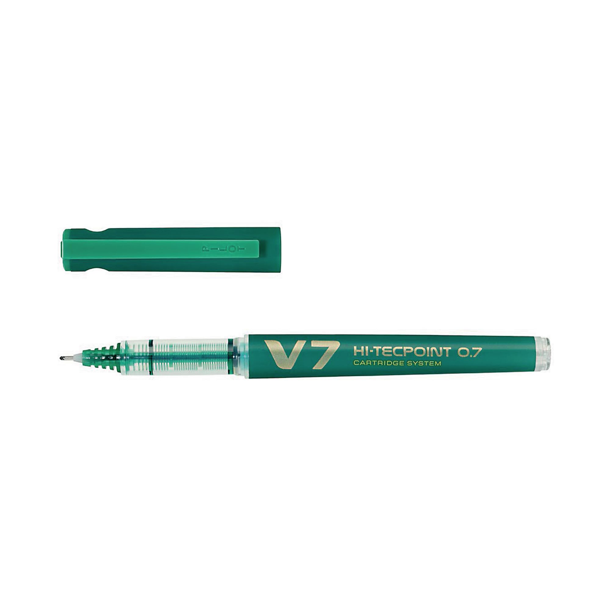 Hi-Tecpoint V7 Refillable Pen Green Pk10