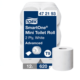 TORK SmartOne Mini Toilet Rolls - 2 Ply - Pack of 12