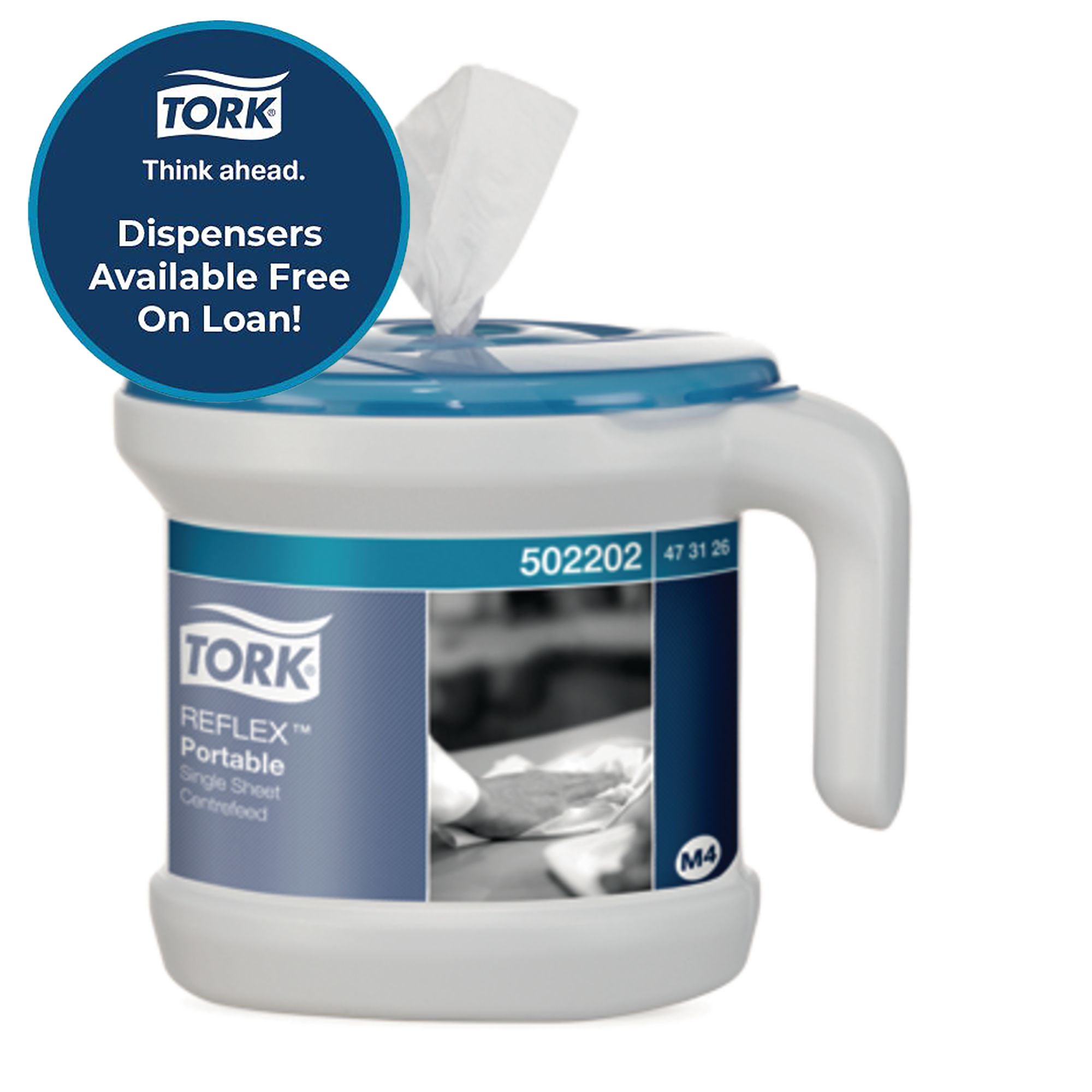 Tork Reflex Portable Dispenser White