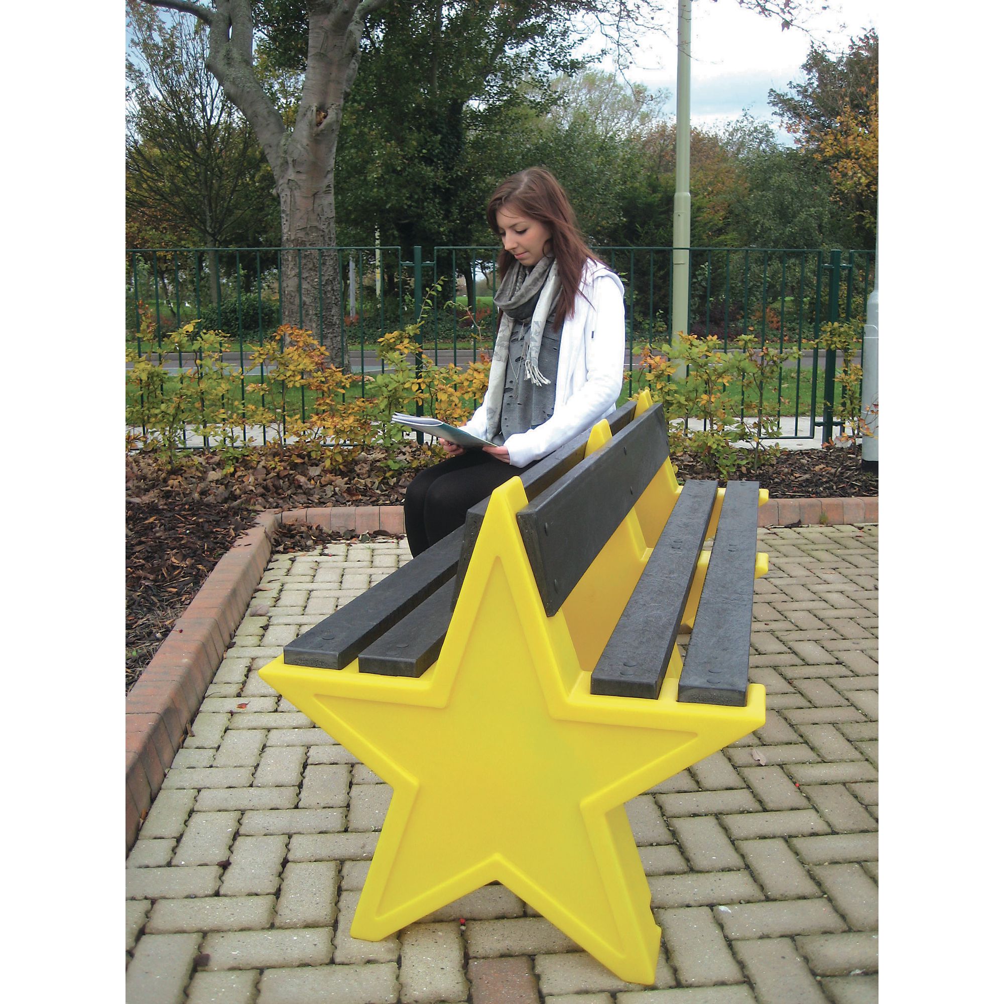 8 Person Star Bench - Yellow
