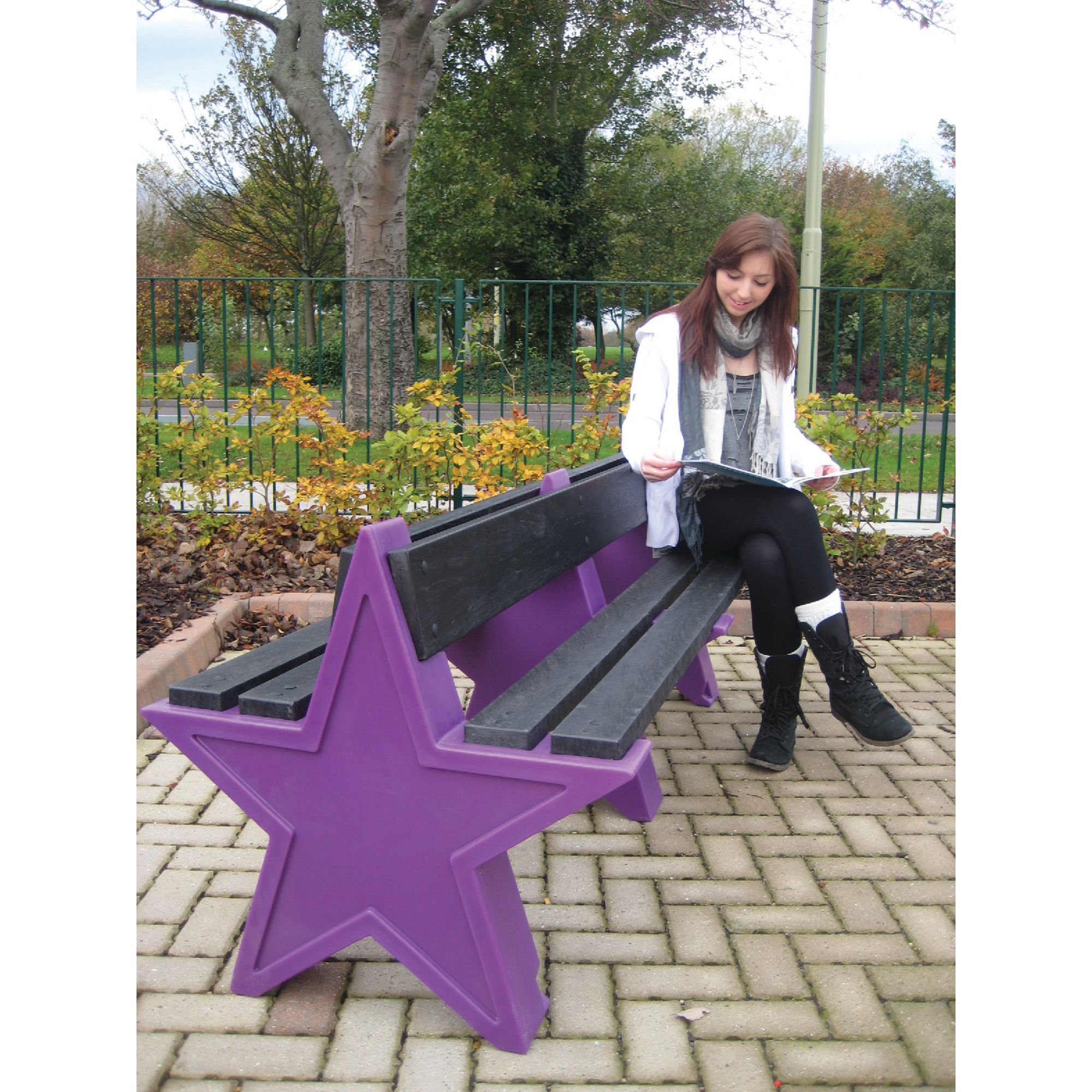 8 Person Star Bench - Purple