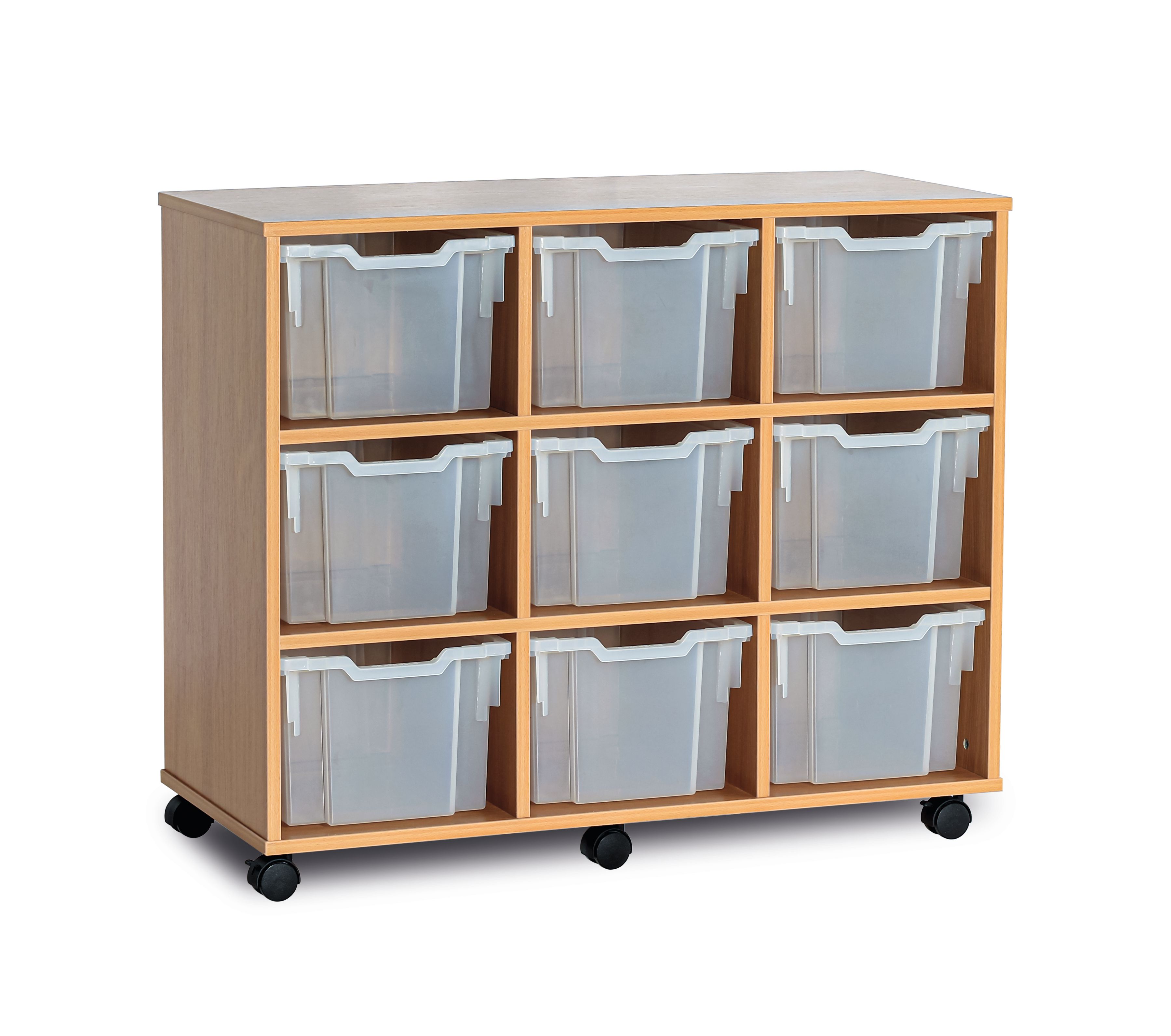 Triple Unit 9Tray Mobile Clear