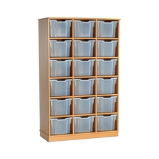 GALT Tall Triple Unit with 18 Clear Trays - Static