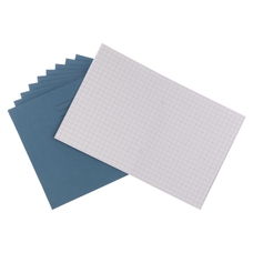 9x7" Exercise Book 80 Page, 10mm Squared, Light Blue - Pack of 100