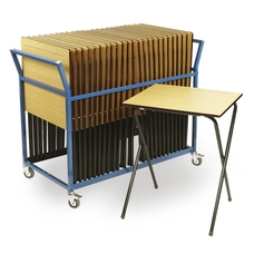Classmates Examination Desks with Trolley - 25 Desks and Trolley