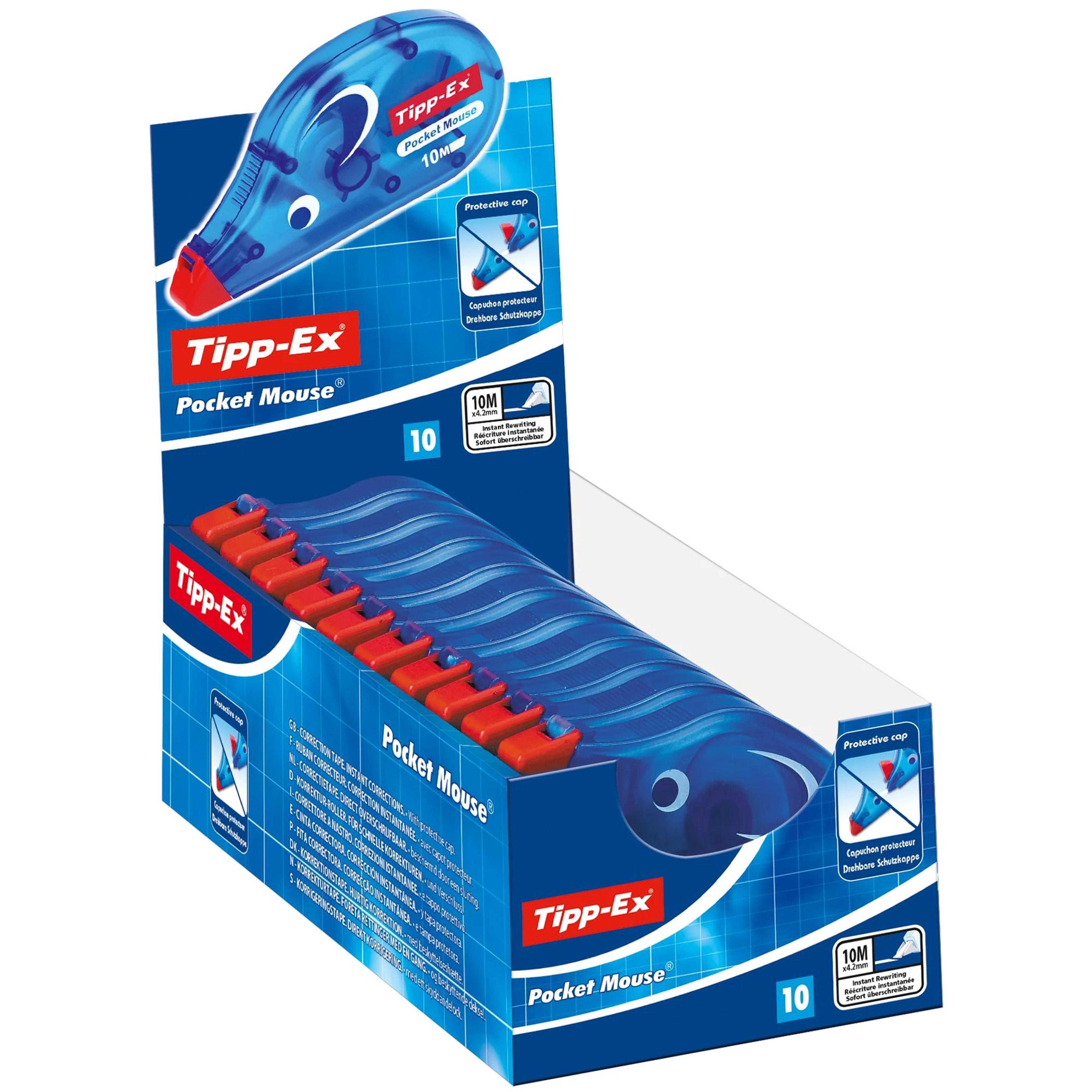 Tipp-Ex Pocket Mouse Correction Tape - White - 10m - Pack of 10
