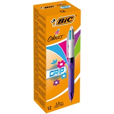 Bic 4 Colour Fashion Ballpoint Pen Assorted - Pack of 12