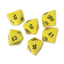 SPACERIGHT Money Dice - Pack of 6