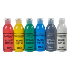 Classmates Washable Paints - 300ml - Assorted - Pack of 6