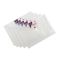 Snopake Classic Polyfile Popper Wallet - Foolscap - Clear - Pack of 5