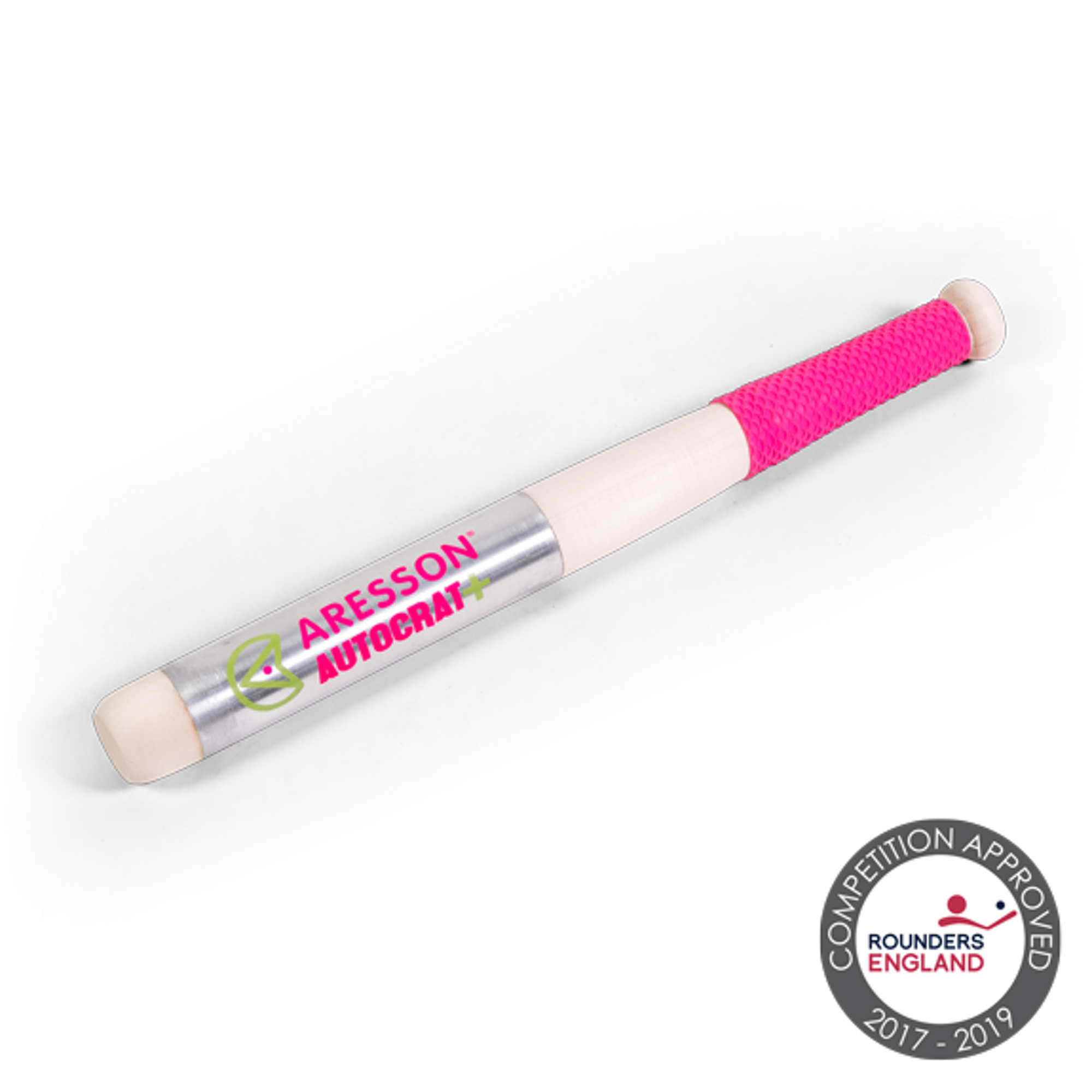 Aresson Vision Rounders Bat - Decorated Non-Slip Grip Baseball/Softball Bat For Kids (Pink)