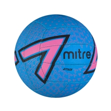 Mitre Attack Training Netball - Blue/Pink - Size 5