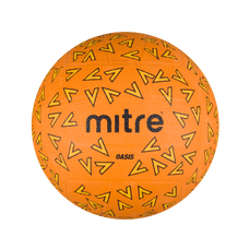DISC-Mitre Oasis Training Netball - Orange/Yellow - Size 5  
