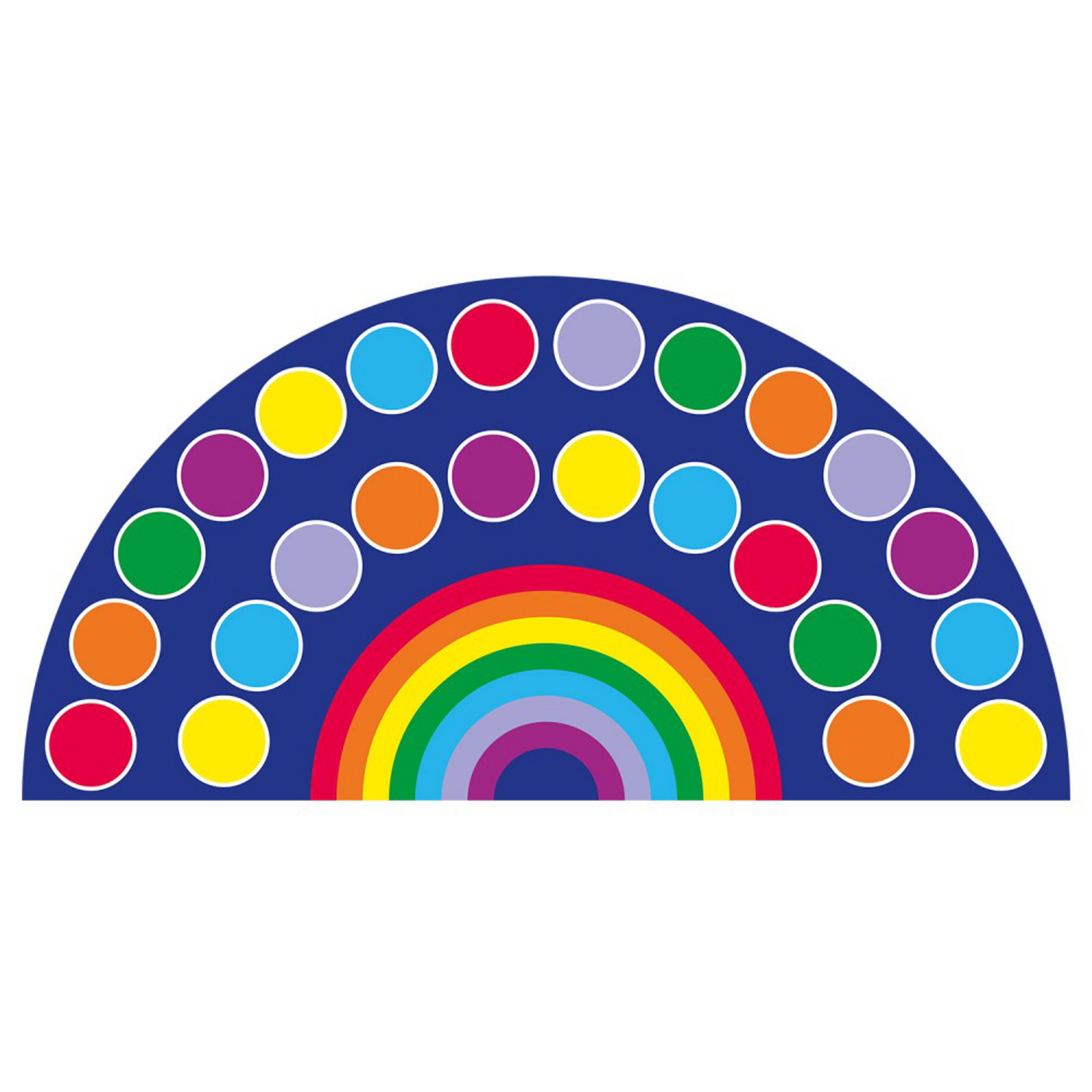 Kit for Kids Rainbow Semi-Circle Carpet - Large