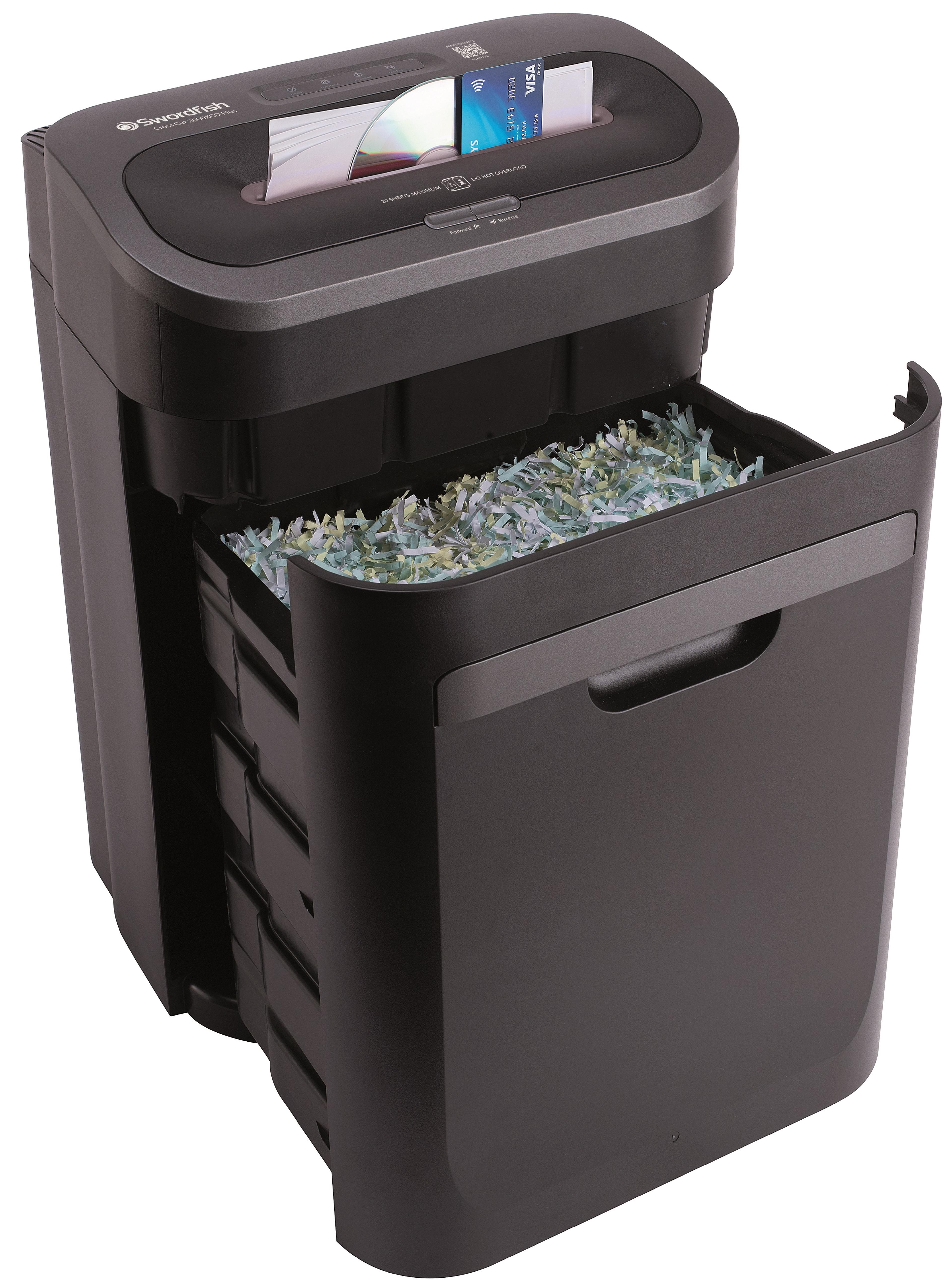 Swordfish 2000XCD 20 Sheet Cross-Cut Shredder - Each 