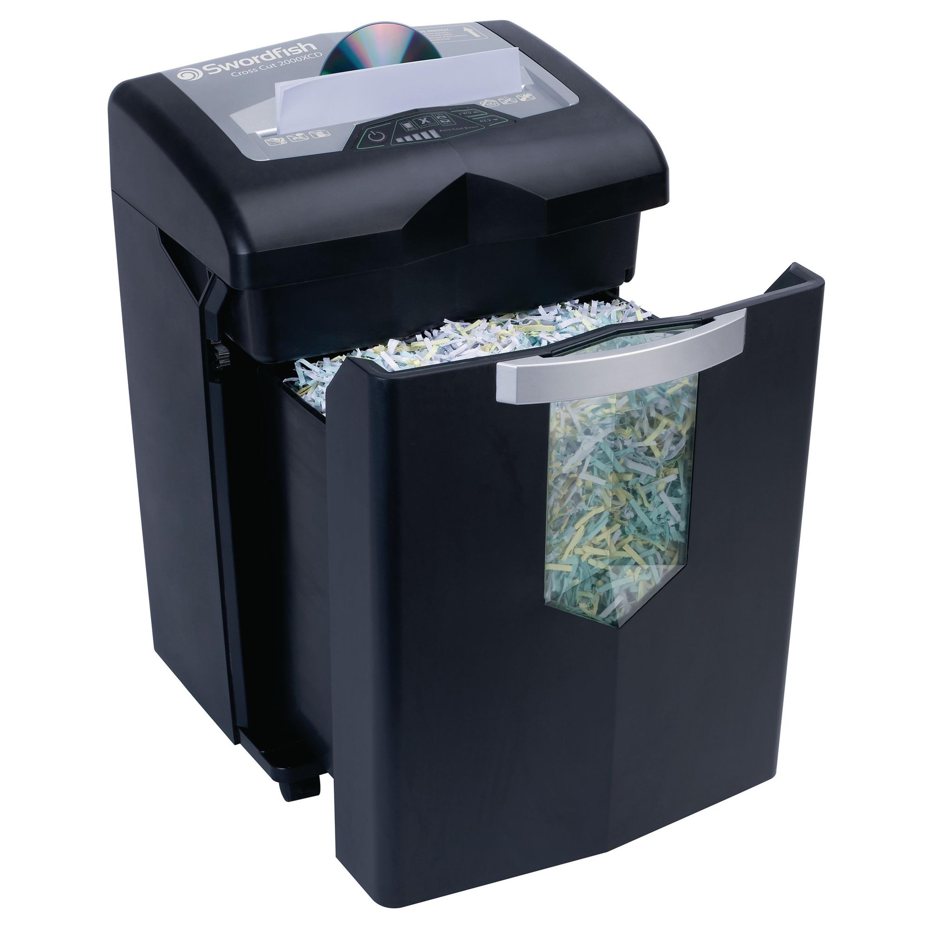 Swordfish 2000XCD 20 Sheet Cross-Cut Shredder - Each 