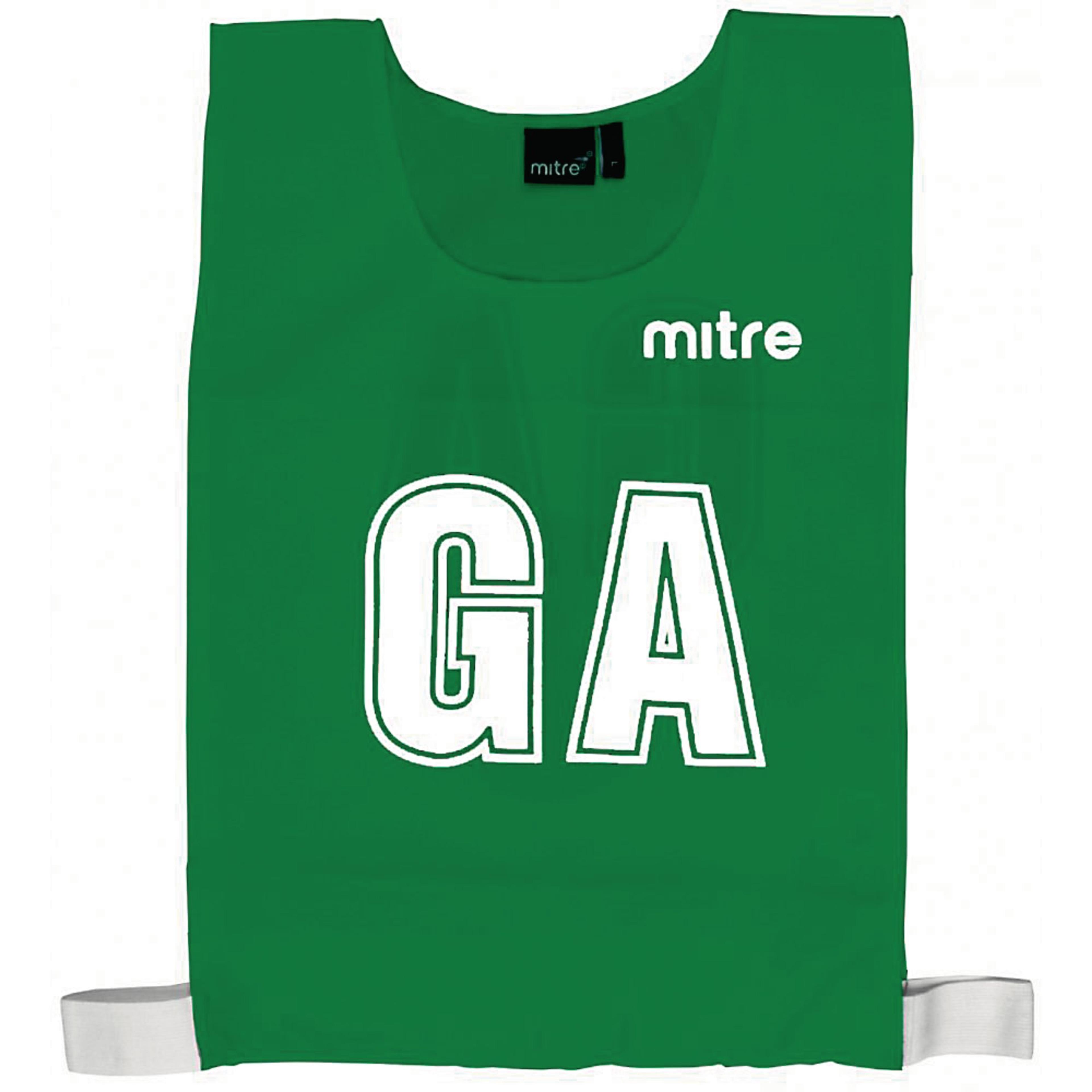 Mitre Netball Bib - Emerald - M - Pack of 7 